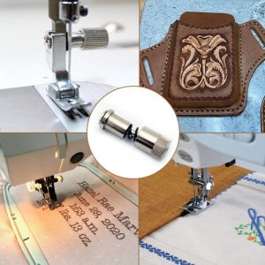 Sewing machine equipped with Easy Change Presser Foot for tool-free switching