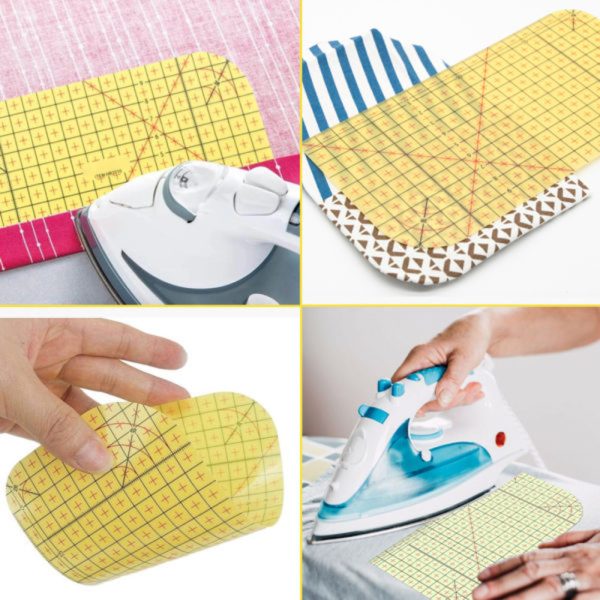 Hot Ironing Ruler Set in action, showing heat-resistant material during ironing