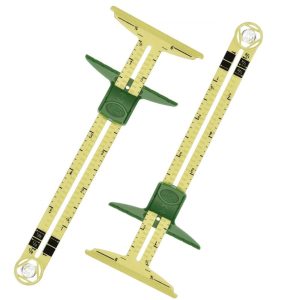Sliding Sewing Gauge tool with adjustable marker for accurate fabric measuring