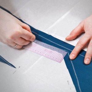 Set of durable French Curve Ruler Templates against a backdrop of sewing materials