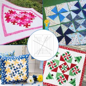 Creative quilting made easy with the Stitch Pinwheel Block Ruler on a worktable