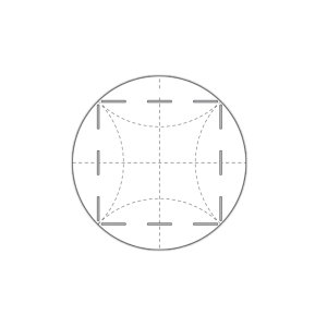 2-in-1 Circle Quilting Template for versatile quilting projects