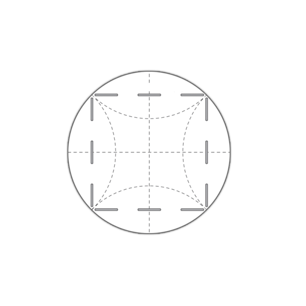 2-in-1 Circle Quilting Template for versatile quilting projects