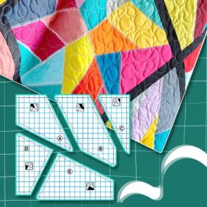 Create unique quilt designs effortlessly with the Scrap Block Ruler Set