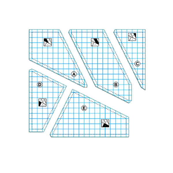 ransform fabric scraps into beautiful quilt blocks with the 8-Inch Scrap Block Ruler Set