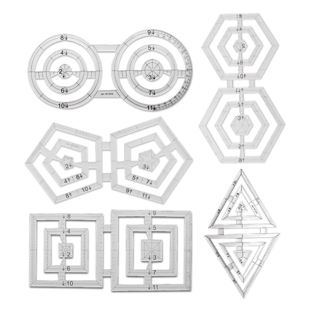 Easy N Sew Double Wedding Ring Set Templates® – RunMDeal