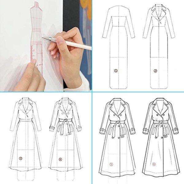 Precision Drawing with Fashion Illustration Ruler Set