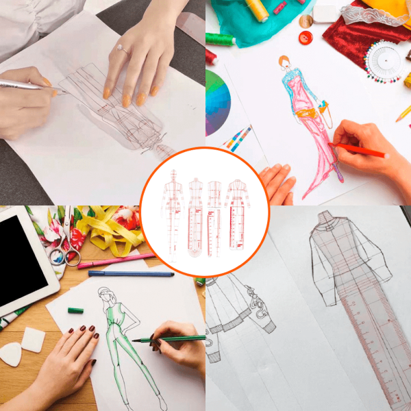 Accurate Fashion Illustration Rulers for Perfect Garment Sketching