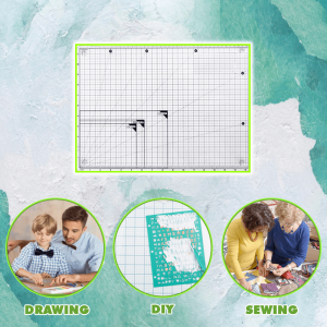 Tempered Glass Board Cutting Mat with grid for precision crafting