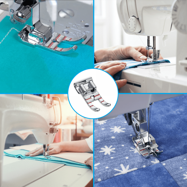 Sewing machine equipped with Quarter Inch Presser Foot for detailed quilt work