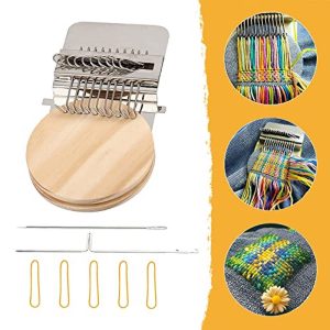 Using the Darning Mini Loom Tool Set to repair a hole in a wool sweater