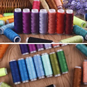 Colorful Polyester Sewing Threads pack for creative sewing projects